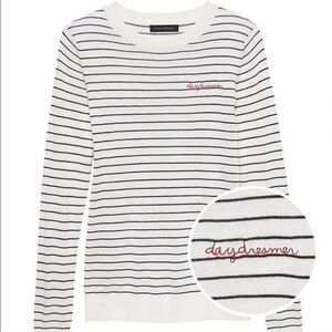 Banana Republic Women's Striped Sweater - Black and White